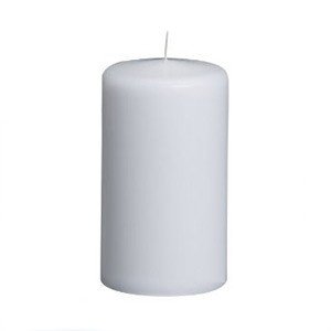 Weisse Stumpen-Kerze, Höhe 13 cm