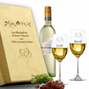 Weißwein Geschenkset *Silberhochzeit*