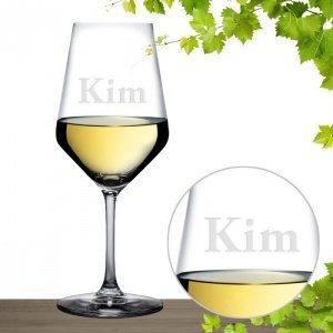 Weißweinglas mit Gravur