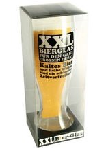 Weizen-Glas XXL mit Spruch - Kaltes Bier