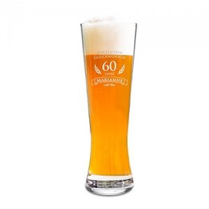 Weizenbierglas mit Gravur 60