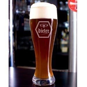 Weizenbierglas personalisiert für Papa