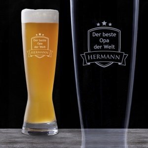 Weizenglas mit Gravur - Bester Opa