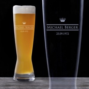 Weizenglas mit Gravur - Royal