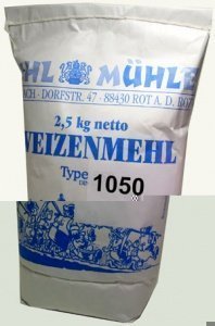 Weizenmehl Type 1050, 2,5 Kg