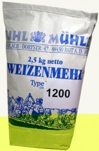 Weizenmehl Type 1200, 2,5 Kg