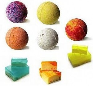 Wellness Sparset 5 Badekugel und 3 Seife