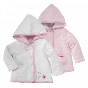 Wendejacke rosé/weiß 74/80