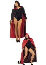 Wendeumhang mit Kapuze rot-schwarz