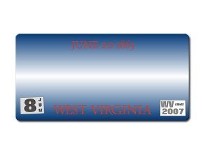 West Virginia US Deko Fahrzeug-Kennzeich