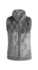 Weste aus Webfell und Strick