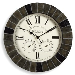 Wetterfeste Wanduhr mit Wetterstation "S