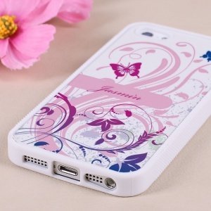 weißes iPhone 5 Cover mit floralem 