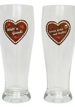 Wheat Beer Glass Set of 2