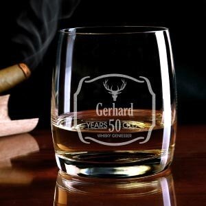 Whisky Glas mit Personalisierung *Geweih