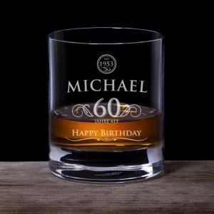 Whiskyglas 60. Geburtstag - elegant