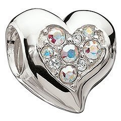 White Inner Heart Bead