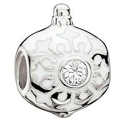 White Ornament Bead