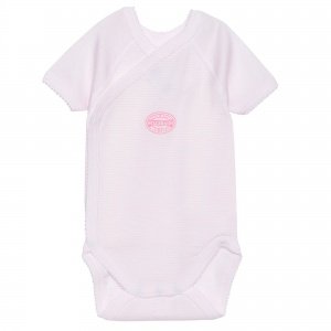 Wickelbody kurzarm rosa ringel