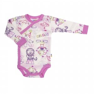 Wickelbody langarm pink