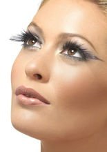 Wimpern mit Steinchen schwarz