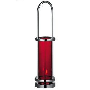 Wind-Licht ´Tube Red´ aus Glas und Metal