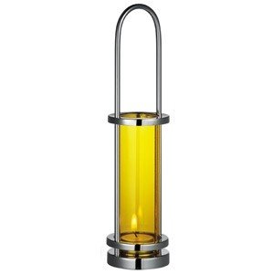 Wind-Licht ´Tube Yellow´ aus Glas und Me