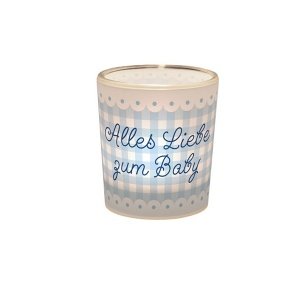 Windlicht Baby, hellblau