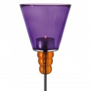 Windlicht Piazza lila/orange