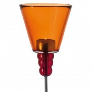 Windlicht Piazza orange/lila