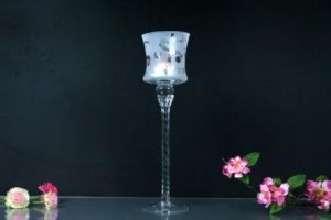 Windlicht weiss satiniert