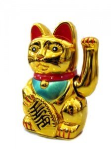 Winkekatze Gold