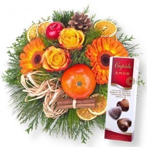 Winterpunsch und Pralinen-Herzen (65 g)