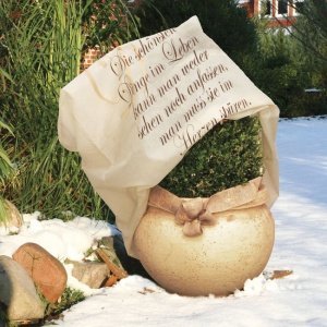 Winterschutz-Vlieshaube Spruch, natur, 1