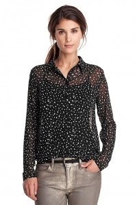 Wischpunkte Chiffon Bluse