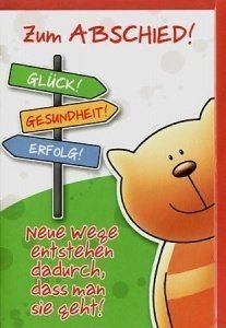 Witzige Abschiedskarte Neue Wege