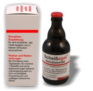 Witzige Bierflasche "Scheißegal" 