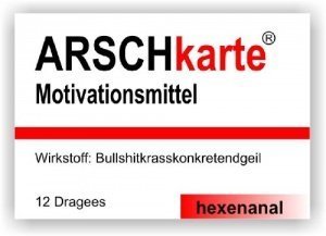 Witzige Kaugummis "ARSCHKARTE"