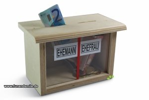 witzige Spardose für Eheleute und arme E