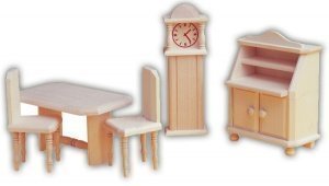 Wohnzimmer für Puppenhaus "Rustikal"