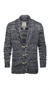 Woll-Mix Grobstrickjacke m. Knebelknöpfe