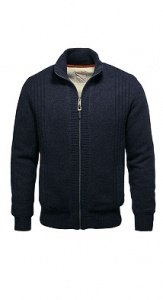 Woll-Mix Strickjacke mit Plüschfutter