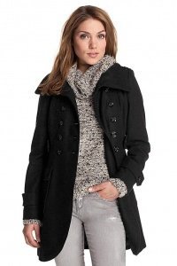 Wolle/Viskose Mantel