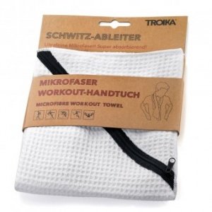 Workout-Handtuch Schwitz-Ableiter weiß