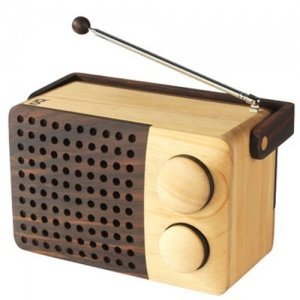 wooden radio