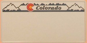 Wunschnummernschild Colorado eigenem Tex
