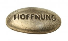 Wunschstein Hoffnung aus Bronze