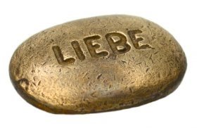 Wunschstein Liebe aus Bronze