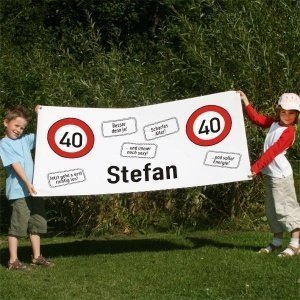 XXL-Banner zum Geburtstag *Achtung 40* m