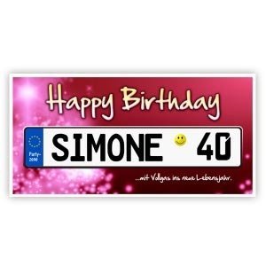 XXL Geburtstagsbanner *Kennzeichen* Happ